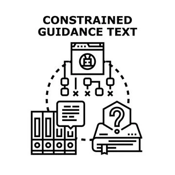 Constrained guidance text concept controlling information flow Illustration