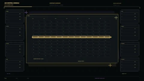 Constraint Matrix Data HUD Seamless Loop Stock Footage 342170578