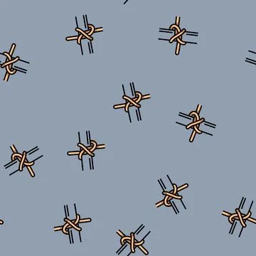 Constrictor nautical knot vector seamless pattern Stock Illustration