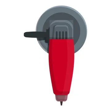 Construct grinding machine icon, cartoon style Illustrazione stock
