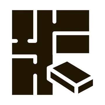 Construct House Icon Vector Glyph Illustration Illustrazione stock