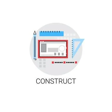 Construct New Idea Inspiration Creative Process Business Icon Illustrazione stock