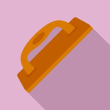 Construct wood tool icon, flat style Stock Illustration