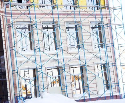 Constructed of cinder block building Foto stock