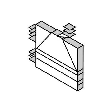 Constructed road layers isometric icon vector illustration Illustrazione stock