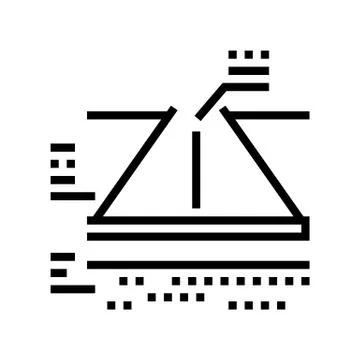 Constructed road layers line icon vector illustration Stock Illustration