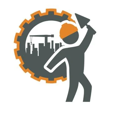 Constructer and industrial plant design Stock Illustration