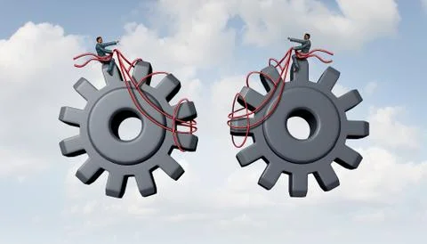 Constructing a business Stock Illustration