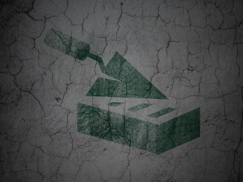 Constructing concept: Brick Wall on grunge wall background Stock Illustration