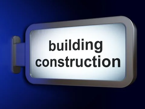 Constructing concept: Building Construction on billboard background Stock Illustration