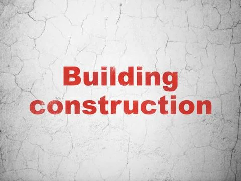 Constructing concept: Building Construction on wall background Stock Illustration