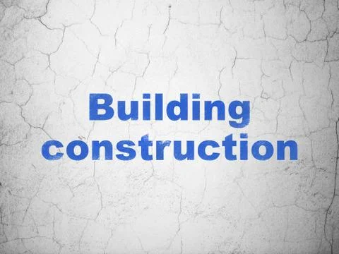 Constructing concept: Building Construction on wall background Stock Illustration