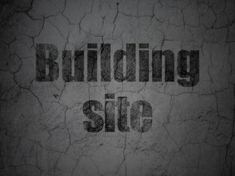 Constructing concept: Building Site on grunge wall background Stock Illustration
