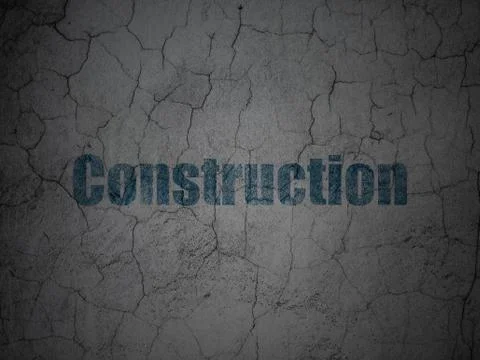 Constructing concept: Construction on grunge wall background Stock Illustration