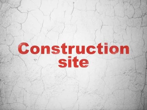 Constructing concept: Construction Site on wall background Stock Illustration