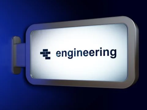Constructing concept: Engineering and Bricks on billboard background 스톡 일러스트