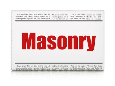 Constructing concept: newspaper headline Masonry 스톡 일러스트