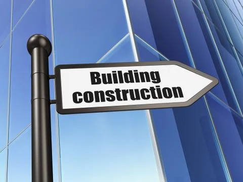 Constructing concept: sign Building Construction on Building background Stock Illustration