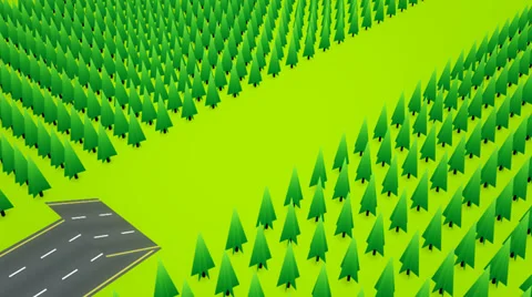 Constructing a highway animation. Video stock 39618620
