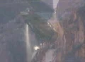 Constructing the Hoover Dam Bypass Bridge Nevada side pillers 2008 Footage