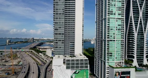 Constructing the new downtown Miami Stock Footage 196771838