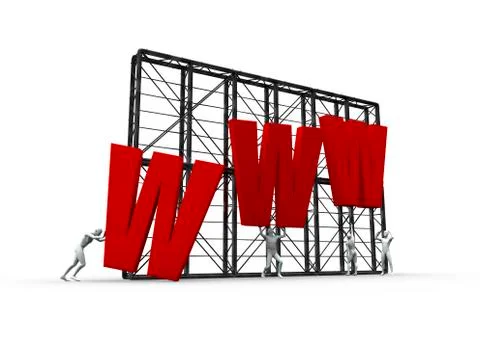 Constructing the web Stock-Illustration