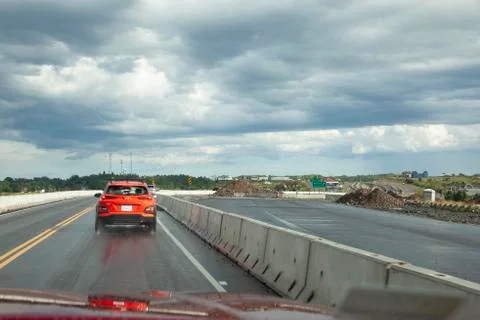 Construction on the 101 highway in Windsor Stock Photos