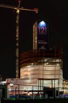 Construction on 121 Seaport project Stock Photos