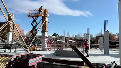 Construction 2 Stock Footage 219887847