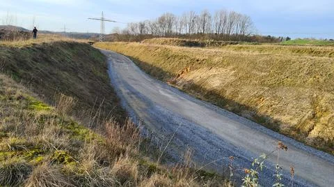 The construction of the A 44 motorway i Stock Photos