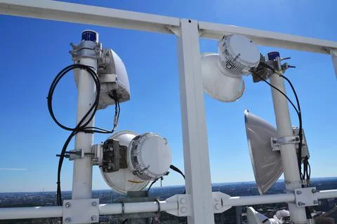 Construction for 5G broadband cellular network transmitters 写真素材