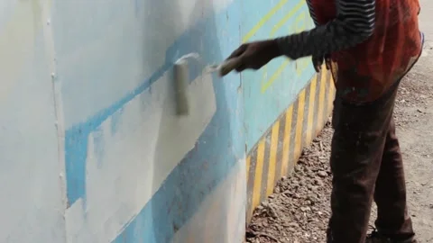 Construction activity in India Stock Footage 146356356