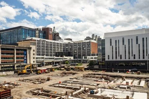 Construction on Adams Street Stock Photos