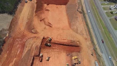 Construction Aerial Stock Video stock 305280835