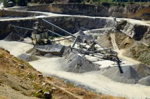 Construction aggregate quarry Stock Photos