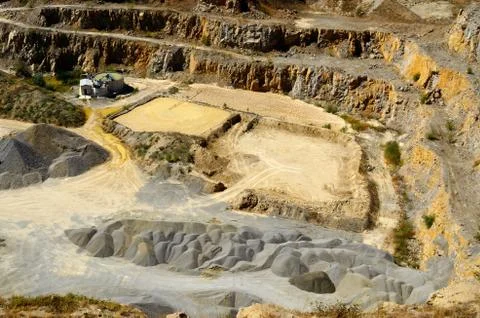 Construction aggregate quarry Stock Photos