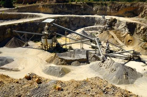 Construction aggregate quarry Stock Photos