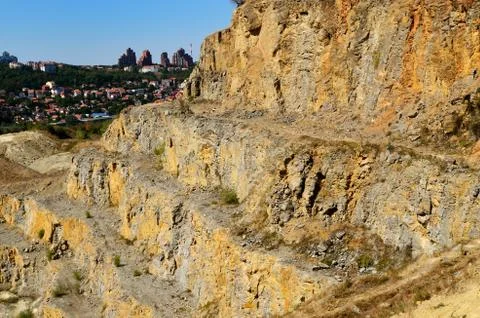 Construction aggregate quarry Stock Photos