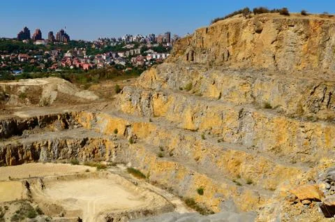 Construction aggregate quarry Stock Photos