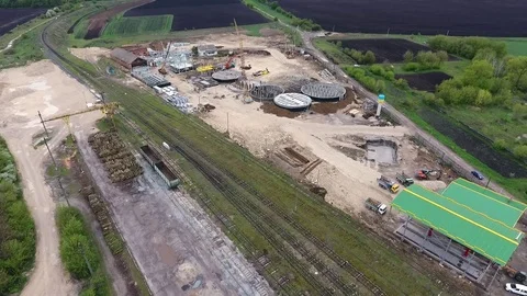 Construction of agricultural bunkers Stock Footage 85126352