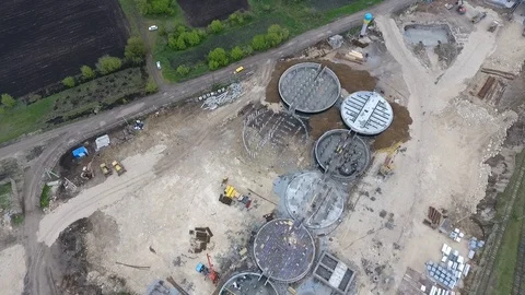 Construction of agricultural bunkers Stock Footage 89846477