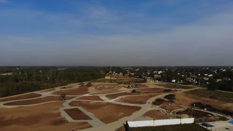 Construction from the air. Construction site from the air. Stock Footage 125536538