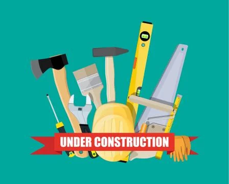 Construction and building equipment Illustrazione stock