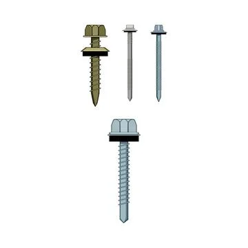 Construction and building self drill roofing screws 스톡 일러스트