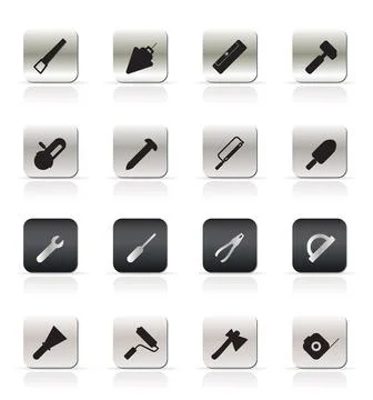 Construction and Building Tools icons Ilustración de archivo
