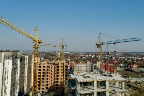 Construction and construction of high-rise buildings, the construction indust Stock Photos
