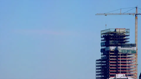 Construction and crane in Seattle. Stock Footage 62842397