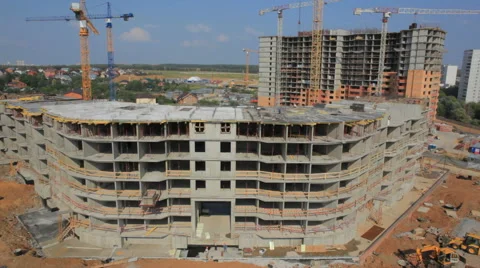 Construction and Development , aerial shots Video stock 45595903