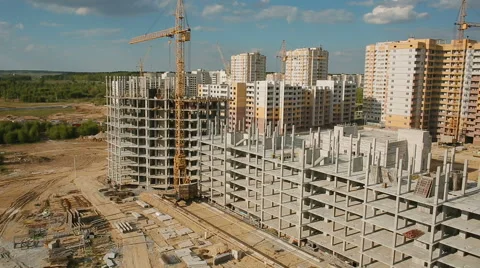 Construction and development of the city Stock Footage 64453767