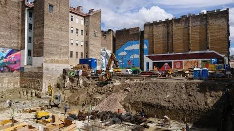 Construction and graffity Stock Photos